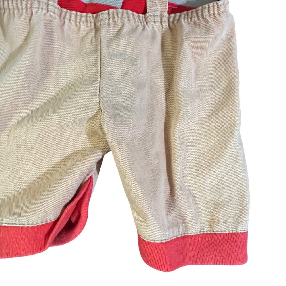 Vintage 1983 Cabbage Patch Kids Beige Overalls With Red Striped Tee Bear Patch D - Picture 11 of 11